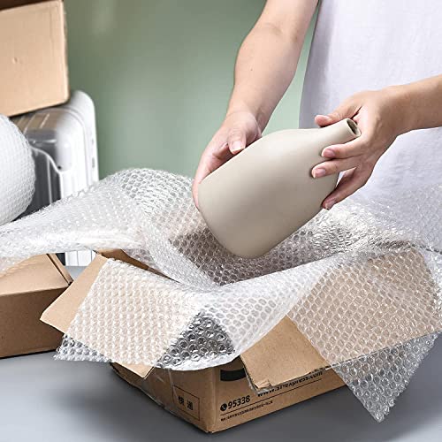Bubble Cushioning Wrap Roll, Sumono 17 Inch x 72 Feet Total [2 Rolls of 36 Feet] Bubble Roll Perforated 12 Inch Included 20 Fragile Sticker Label - size: 2 Roll: 17inx36ft, Total 72ft