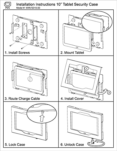 Locking Security Metal Enclosure for MS Surface GO Used as Kiosk, POS, Store, Show Display (Black, VESA & Wall Mount) - color: Black
