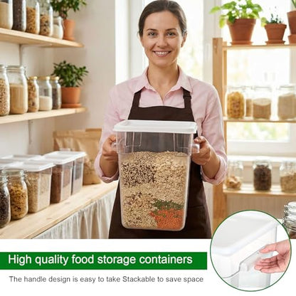 FoldTier 2 Pcs Square Food Storage Containers, White, 22 Qt - color: White, size: 22 Qt