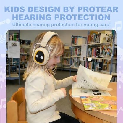 Kids Hearing Protection Earmuffs,Lightweight Adjustable for Kids 3-16 years,Noise Cancelling Headphones,25dB Sound Reduction Ideal for Concert,Firework,Airplane,Sound Proof(Beige) - color: Beige