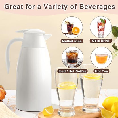 Norme 2 Pcs Thermal Coffee Carafe Creamer, Beige, 68 oz - color: Beige, size: 68 oz