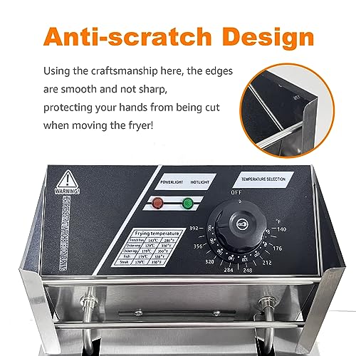 Commercial Electric Deep Fryer, 11.4QT Electric Fryer With Basket - size: 11.4QT