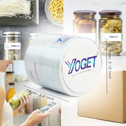 300pcs Removable Freezer Labels, Yoget 1 x 3 Inch Food Labels, Refrigerator Freezer Tape Label Easy Clean Leaves No Residue, 2 Color Label Stickers Roll - style: 1''x3''