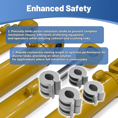 2 Sets Stroke Control Kit for Hydraulic Cylinders with Thumb Tabss - size: 2 Sets
