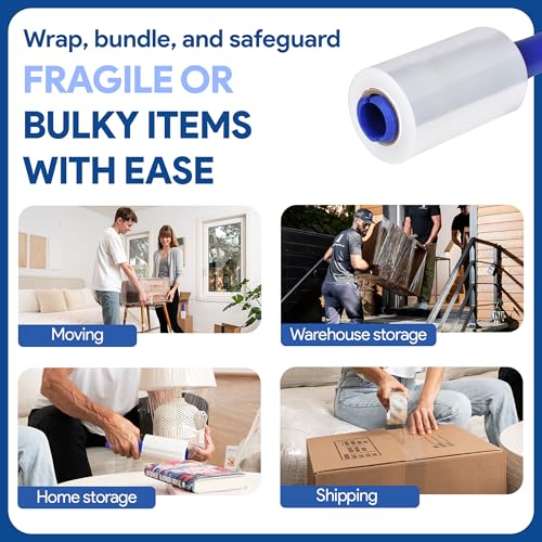 International Plastics Co. 2 Pack of 5'' Stretch Wrap with Rotating Handle - size: 2 Pack, style: 5" Spinning Handles
