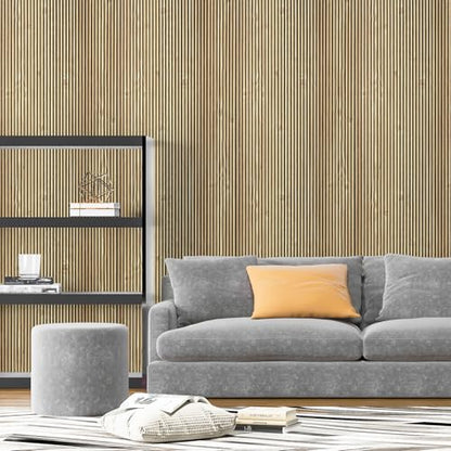 Art3d Fine Bar Design Slim Slat Wall Panel, 104 x 12 Inch, 4-Pack, Teak - color: Fine Bar Teak