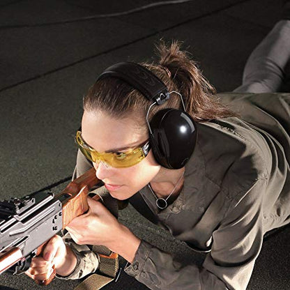 Pro For Sho All Terrain Safety Ear Protection - Larger Size Foldable Ear Muffs Lighter Weight & Maximum Hearing Protection