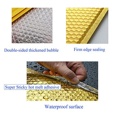 HOSL Metallic Padded Bubble Mailers shipping envelopes (Gold, 20Pack 6.25"(W) x 9"(L) (Inner)) - color: Gold, size: 6.25x9" (Inner)
