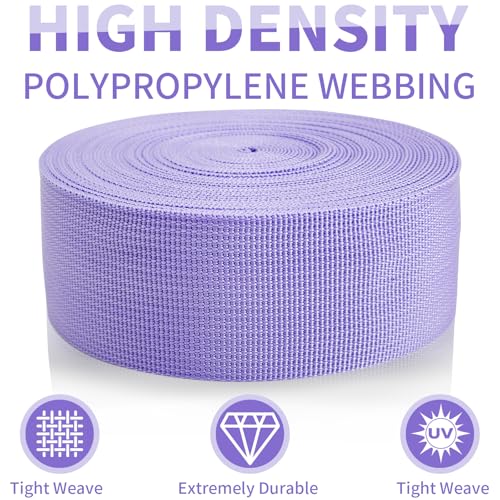 2" Lavender Wide Webbing Straps 40yd for Lawn Chair,Bag &Sewing - color: Lavender 33