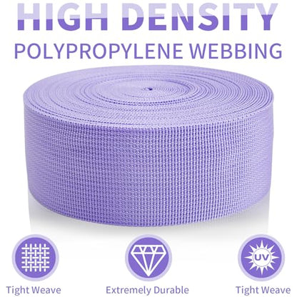 2" Lavender Wide Webbing Straps 40yd for Lawn Chair,Bag &Sewing - color: Lavender 33