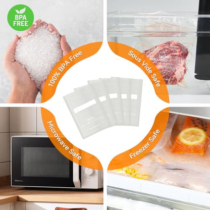 Wevac Vacuum Sealer Bags,150Pcs Gallon 11"x16", Quart 8"x12", Pint 6"x10" - size: 11"x16", 8"x12" and 6"x10" 150 Count