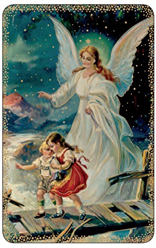 Lot of 10- Guardian Angel Prayer Card 3 3/8 in X 2 3/16 in Made in Italy