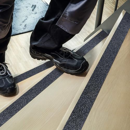 Durable DURALINE Floor Tape, Non-Slip Self-Adhesive, Black, 2" x 50ft - color: Black, size: 50 mm x 15 m