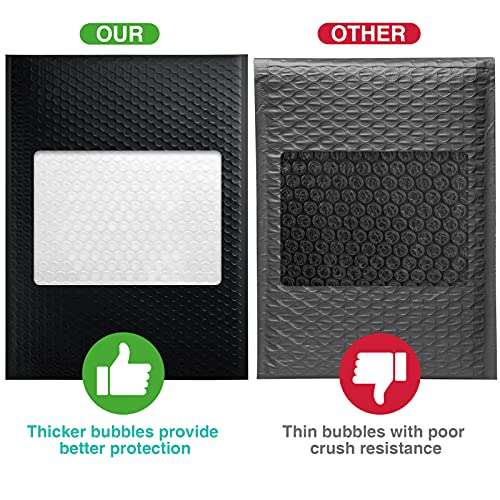 METRONIC Black Bubble Mailers 10.5x16 Inch 25 Pack Large Padded Envelopes - color: Black, size: 10.5X15" 1PC Pack of 25