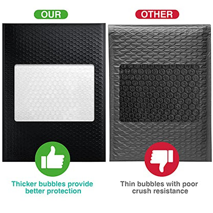 METRONIC Black Bubble Mailers 10.5x16 Inch 25 Pack Large Padded Envelopes - color: Black, size: 10.5X15" 1PC Pack of 25