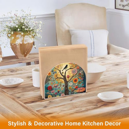 Tree of Life Napkin Holder for Table Acrylic Tissue Dispenser - color: Tree of Life