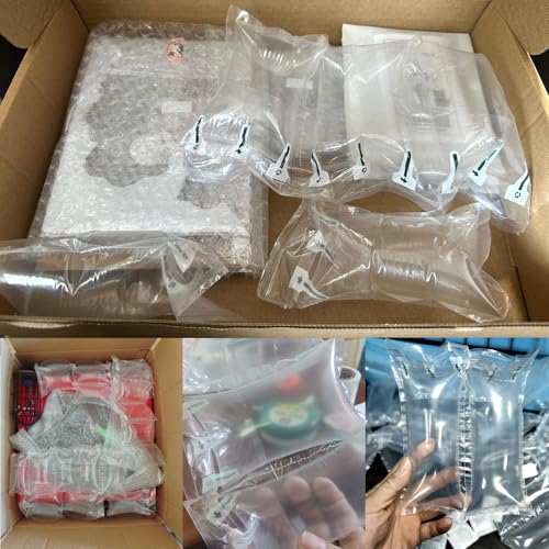 400 PACK Air Pillows for Shipping Supplies Box Filler Bubble Cushioning Alternative to Packing Peanuts for Size 3.54" x 7.87", with Air Pump, Fragile Stickers, Suitable for small transport - size: 3.54" x 7.87"