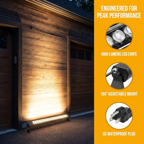 2 PCS 40Inch Wall Washer Light Bar, 120V Plug in 72W IP67 4000K High Bright - color: 4000K Natural White-2pack