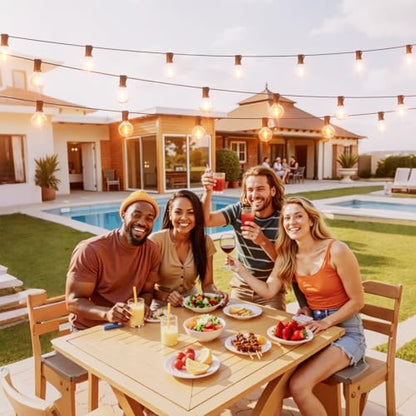 Svater Outdoor String Lights 25 FT G40 LED Patio Hanging Light Waterproof - size: 25FT