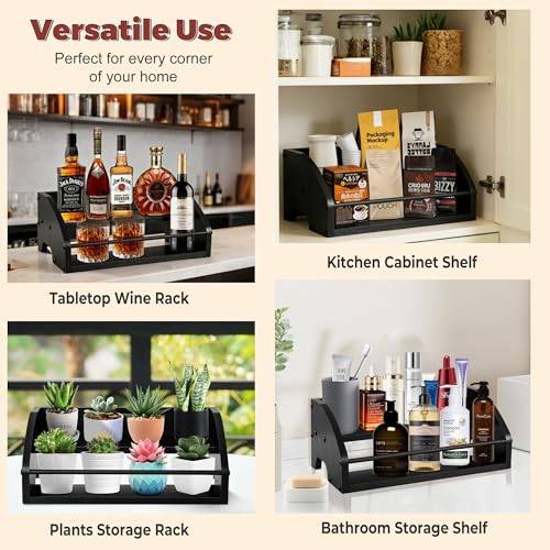 Mini Coffee Syrup Rack, 2-Tier - color: 2-tier Wood