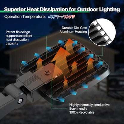 LED Parking Lot Light - 150W 6000K 120V Led Barn Light Outdoor Pole Light with Photocell Sensor - 22500lm Wall Mount Commercial Street Area Lighting for Yard Garage House Porch - size: 6000K