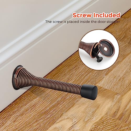 Ravinte Door Stoppers, 48 Pack Oil Rubbed Bronze Spring Door Stops - color: Oil Rubbed Bronze