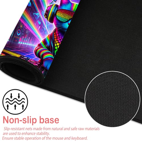 Nuxovilar Large Gaming Mouse Pad Desk Mat, 15.7x35.4 Inches Polyester - color: Mi07047