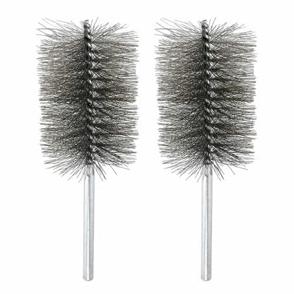 HARFINGTON 2pcs Wire Bore Brush 8 x 2-3/4" 5/16 Inch Shank Stainless Steel Bristles Cleaning Brush for Clean Car Part Tube Kitchen Garage - size: 8 x 2-3/4"