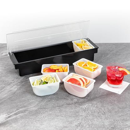 Restaurantware White Plastic Pint Insert, 5.5 x 3.5 x 2.8 In - size: 1.25 Pint