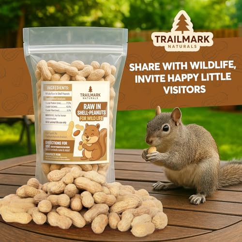 2 Pack of 15 Lb Bags (30 Pounds total) - Raw Peanuts For Squirrels, Raw In Shell Peanuts For Birds and Wildlife- Squirrel Food, Wild Bird Seed - Grown in The USA