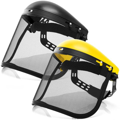 Sabary Safety Face Shield with Mesh Visor for Men, Black,Yellow - color: Black,yellow