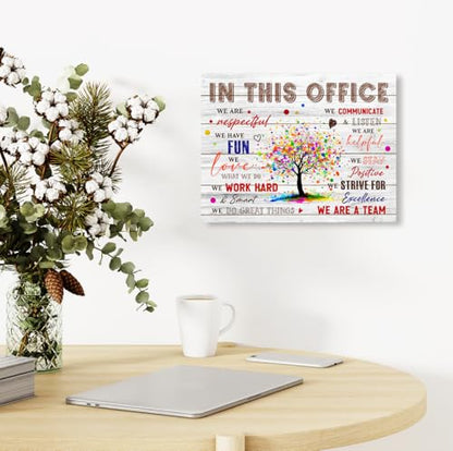 YEOION In This Office We Are Team Wall Art,Canvas Framed - color: Teamwork Quote