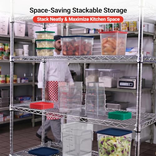 2 Pack 4 QT Commercial Food Storage Containers with Lids, BPA-Free Translucent Square Containers for Flour, Rice, Sugar, Pet Food and Dry Ingredients Storage with FIFO Label Area - size: 2 X 4.0(QT)