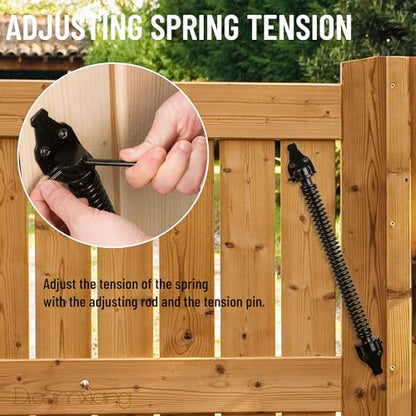 14" Gate Door Spring Self Closing Heavy Duty Automatic Closure Hardware - size: 14 Inch