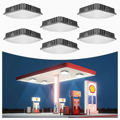 LED Canopy Light 6Pack: 30W/45W/60W/70W Selectable, 4000K/5000K/6500K 3CCT - size: 70W-3CCT