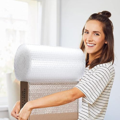 Bubble Cushioning Wrap Roll, Sumono 15 Inch x 72 Feet Total [2 Rolls of 36 Feet] Bubble Roll Perforated 12 Inch Included 20 Fragile Sticker Label - size: 2 Roll: 15inx36ft, Total 72ft