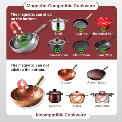 1800W Commercial Induction Cooktop with Knob and LCD