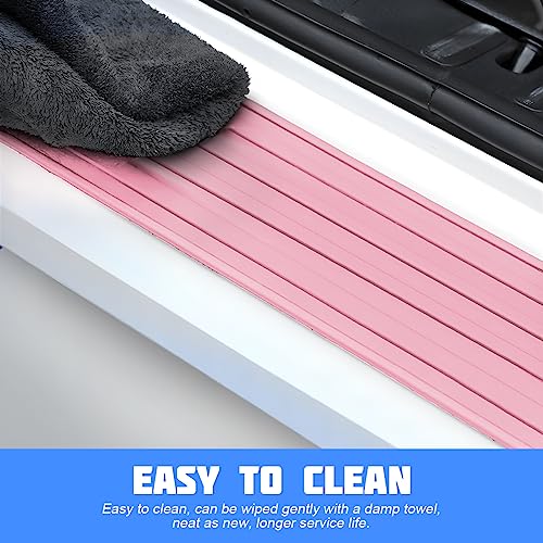 8sanlione Non-Slip Rubber Car Rear Bumper Guard Strip, Pink/40.9"x3.5" - color: Pink, size: 40.9"x3.5"