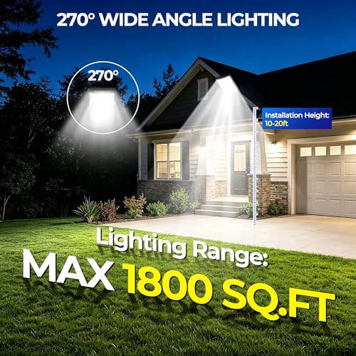 2 Pack Solar Street Lights Outdoor for Outside, Commercial Outdoor Solar Lights for Yard Parking Lot, Solar Motion Lights Waterproof, LED Solar Garden Lights Dusk to Dawn - size: 2 Pack