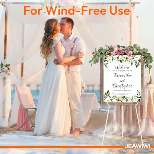JEAWIWI 4 Pcs Lightweight Easel Stand, 66 Inch, White, with Portable Bags - color: White, size: 4 PCS