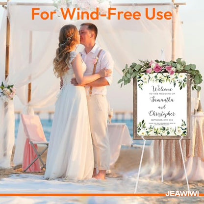 JEAWIWI 4 Pcs Lightweight Easel Stand, 66 Inch, White, with Portable Bags - color: White, size: 4 PCS