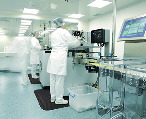 M+A Matting 422-BLKBO-3F 2F rgonomic Industrial-Grade Anti-Fatigue Mat 7/8" 3' Length x 2' Width x Black by M+A Matting - size: 36"L x 24"W x 0.9"Th, style: Hog Heaven