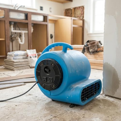 1/4hp 900CFM Air Mover Carpet Dryer Floor Fan Cooling Fan - Industrial Heavy Duty Abanico de Piso Blower Fan with High Power for Commercial Industrial and Pro Janitorial Use [WWD28]