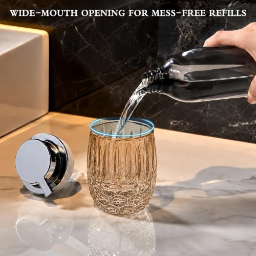 CICUFY Glass Foaming Hand Soap Dispenser, Slight Amber - color: Slight Amber