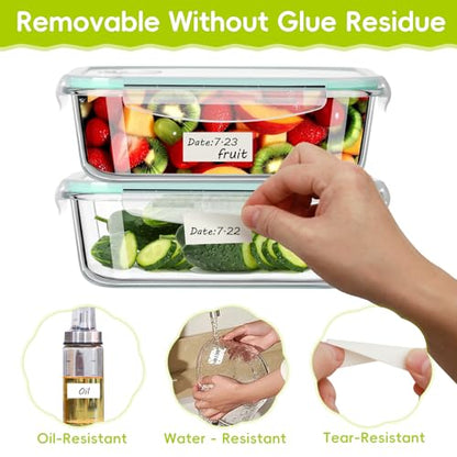 1200 Blank Removable Freezer Labels Water Oil Resistant with Perforation Line for Easy Distribution and Use,Apply Food containers Jars,and Kitchen Pantry Organization (1 "x 2") - size: 1200 Pcs - 1 "x 2"