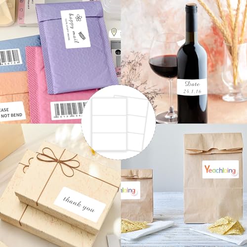 2×4 Inch Removable Blank Freezer Labels,Water/Oil/Tear Resistant/Ink Won't Smudge No Residue (105pcs,1 Bag) - size: 2×4 inch