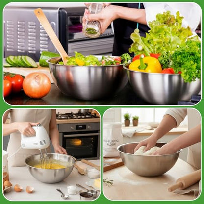 Honeydak 6 Pcs 304 Stainless Steel Mixing Bowls with Graduations, 54 oz - size: 54 oz