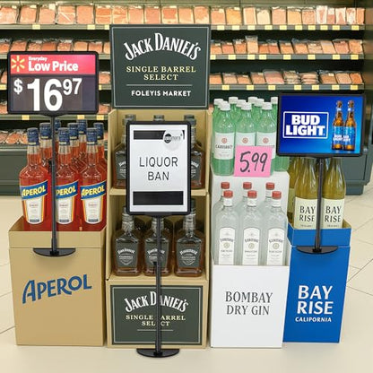 6Pack Sign Stand for Display 8.5 x 11, Adjustable Poster Stand for Table Top & Floor, Floor Standing Sign Holder, Signage Stands for Business, Tradeshow, Store, Farm Display Stands - size: 6 Pack, 8.5 x 11 inch