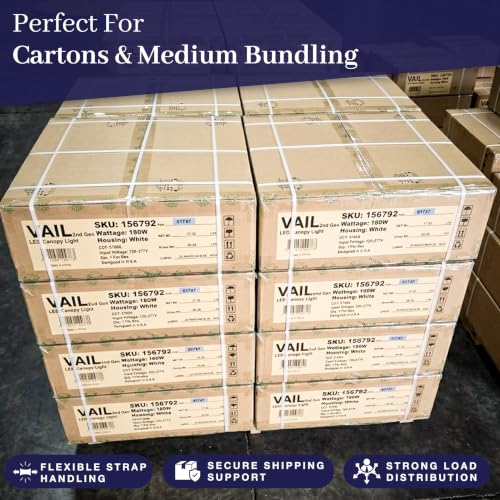 5Seconds 3/8 Inch Poly Strapping Roll, 13,123 Feet, Machine Grade 8x8 Core