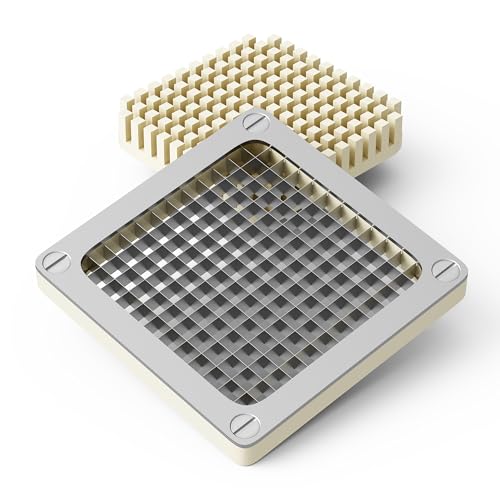 Sunvivi 1/4inch Replacement Chopper Blade,Silver Commercial Vegetable Chopper Dicer with Stainless Steel Blade and Pusher Block, Blade for Fruit Cutting Machine Tomato onion French Fries Cutter - size: 1/4inch Blade
